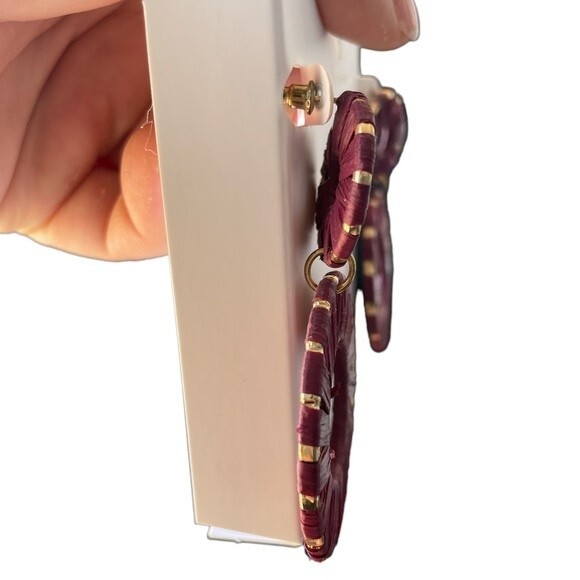 Francesca’s Purple Drop Circle Earrings - Picture 2 of 2